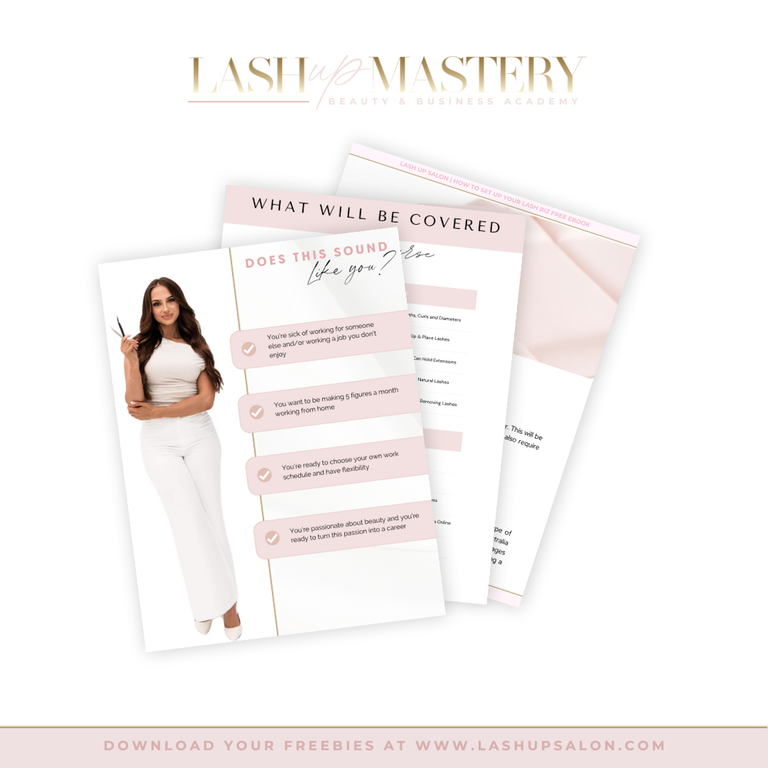 FREE INFO PACKAGE - ONLINE LASH COURSE