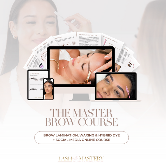 Master Brow Course: Brow Lamination, Waxing & Hybrid Dye + Social Media Course